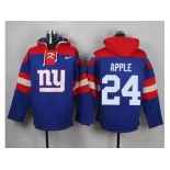 Nike New York Giants #24 Eli Apple Royal Blue Player Pullover NFL Hoodie