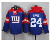 Nike New York Giants #24 Eli Apple Royal Blue Player Pullover NFL Hoodie