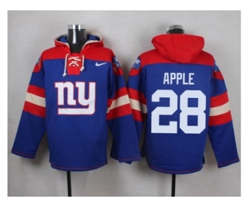 Nike New York Giants #28 Eli Apple Royal Blue Player Pullover NFL Hoodie