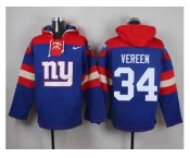 Nike New York Giants #34 Shane Vereen Royal Blue Player Pullover NFL Hoodie