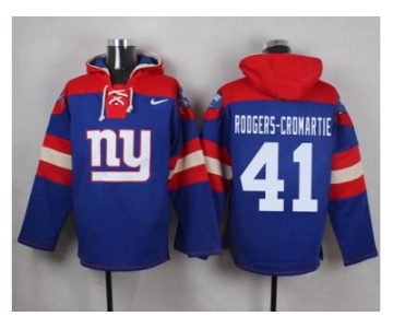 Nike New York Giants #41 Dominique Rodgers-Cromartie Royal Blue Player Pullover NFL Hoodie