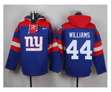 Nike New York Giants #44 Andre Williams Royal Blue Player Pullover NFL Hoodie