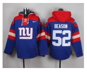 Nike New York Giants #52 Jon Beason Royal Blue Player Pullover NFL Hoodie