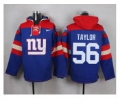 Nike New York Giants #56 Lawrence Taylor Royal Blue Player Pullover NFL Hoodie