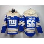 Nike New York Giants #56 Taylor blue-cream[pullover hooded sweatshirt]