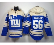 Nike New York Giants #56 Taylor blue-cream[pullover hooded sweatshirt]