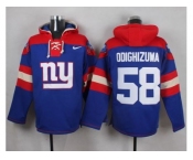 Nike New York Giants #58 Owa Odighizuwa Royal Blue Player Pullover NFL Hoodie