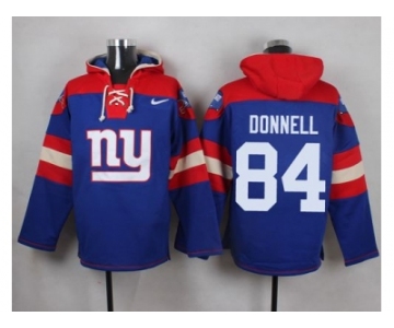 Nike New York Giants #84 Larry Donnell Royal Blue Player Pullover NFL Hoodie