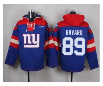 Nike New York Giants #89 Mark Bavaro Royal Blue Player Pullover NFL Hoodie