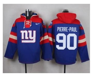 Nike New York Giants #90 Jason Pierre-Paul Royal Blue Player Pullover NFL Hoodie