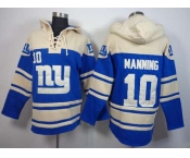 nike nfl jerseys new york giants #10 eli manning blue-cream[pullover hooded sweatshirt]