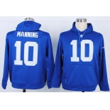 nike nfl jerseys new york giants #10 eli manning blue[pullover hooded sweatshirt]