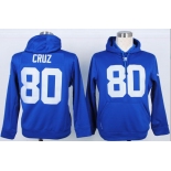 nike nfl jerseys new york giants #80 cruz blue[pullover hooded sweatshirt]