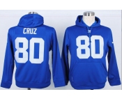 nike nfl jerseys new york giants #80 cruz blue[pullover hooded sweatshirt]