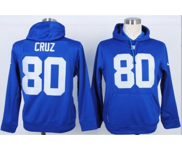 nike nfl jerseys new york giants #80 cruz blue[pullover hooded sweatshirt]