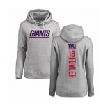 Football Women's New York Giants #18 Bennie Fowler Ash Backer Pullover Hoodie