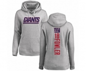 Football Women's New York Giants #18 Bennie Fowler Ash Backer Pullover Hoodie