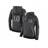 NFL Women's Nike New York Giants #10 Eli Manning Stitched Black Anthracite Salute to Service Player Performance Hoodie