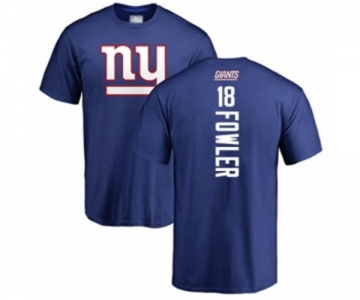 Football New York Giants #18 Bennie Fowler Royal Blue Backer T-Shirt