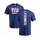 Football New York Giants #74 Mike Remmers Royal Blue Backer T-Shirt