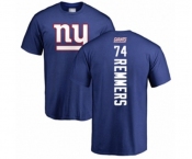 Football New York Giants #74 Mike Remmers Royal Blue Backer T-Shirt