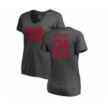 Football Women's New York Giants #21 Jabrill Peppers Ash One Color T-Shirt