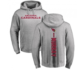 Football Arizona Cardinals #1 Kyler Murray Ash Backer Pullover Hoodie