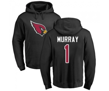 Football Arizona Cardinals #1 Kyler Murray Black Name & Number Logo Pullover Hoodie