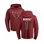 Football Arizona Cardinals #1 Kyler Murray Maroon Name & Number Logo Pullover Hoodie