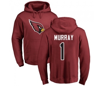 Football Arizona Cardinals #1 Kyler Murray Maroon Name & Number Logo Pullover Hoodie