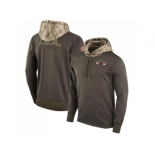 Men Arizona Cardinals Nike Olive Salute to Service Sideline Therma Pullover Hoodie