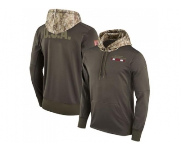 Men Arizona Cardinals Nike Olive Salute to Service Sideline Therma Pullover Hoodie