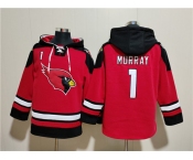 Men's Arizona Cardinals #1 Kyler Murray Red Ageless Must-Have Lace-Up Pullover Hoodie