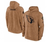 Men's Arizona Cardinals 2023 Brown Salute to Service Pullover Hoodie