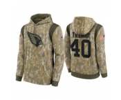 Men's Arizona Cardinals #40 Pat Tillman Camo 2021 Salute To Service Therma Performance Pullover Hoodie