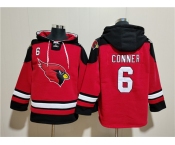 Men's Arizona Cardinals #6 James Conner Red Ageless Must-Have Lace-Up Pullover Hoodie