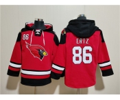 Men's Arizona Cardinals #86 Zach Ertz Red Ageless Must-Have Lace-Up Pullover Hoodie