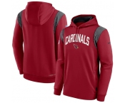 Men's Arizona Cardinals Burgundy Sideline Stack Performance Pullover Hoodie