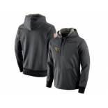 Men's Arizona Cardinals Nike Anthracite Salute to Service Player Performance Hoodie