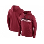 Men's Arizona Cardinals Nike Cardinal Sideline Circuit Pullover Performance Hoodie