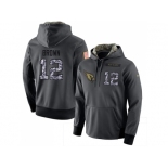 NFL Men's Nike Arizona Cardinals #12 John Brown Stitched Black Anthracite Salute to Service Player Performance Hoodie