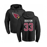 NFL Nike Arizona Cardinals #33 Tre Boston Black Name & Number Logo Pullover Hoodie