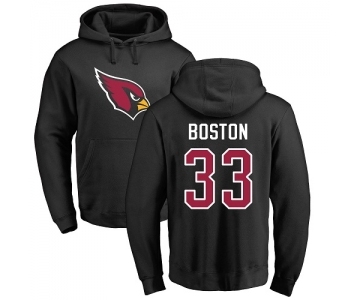 NFL Nike Arizona Cardinals #33 Tre Boston Black Name & Number Logo Pullover Hoodie