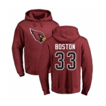 NFL Nike Arizona Cardinals #33 Tre Boston Maroon Name & Number Logo Pullover Hoodie