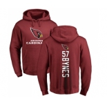 NFL Nike Arizona Cardinals #57 Josh Bynes Maroon Backer Pullover Hoodie