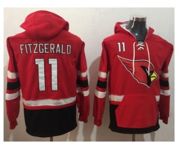 Nike Arizona Cardinals #11 Larry Fitzgerald Red Black Name & Number Pullover NFL Hoodie