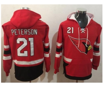 Nike Arizona Cardinals #21 Patrick Peterson Red Black Name & Number Pullover NFL Hoodie