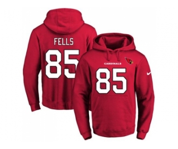 Nike Arizona Cardinals #85 Darren Fells Red Name & Number Pullover NFL Hoodie