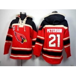 nike nfl jerseys arizona cardinals #21 patrick peterson black-red[pullover hooded sweatshirt]