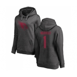 Football Women's Arizona Cardinals #1 Kyler Murray Ash One Color Pullover Hoodie